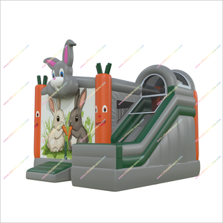 Charming Bunny Bounce Houses And Slides Combo Offers Big Inflatable Park Bouncy Castle With Slide Rental