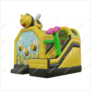 Bee Party Decorations Inflatable Bounce House Slides Home Gym Combo Bouncy Castle With Slide For Sale