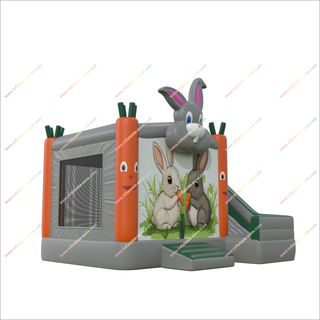 Charming Bunny Bounce Houses And Slides Combo Offers Big Inflatable Park Bouncy Castle With Slide Rental