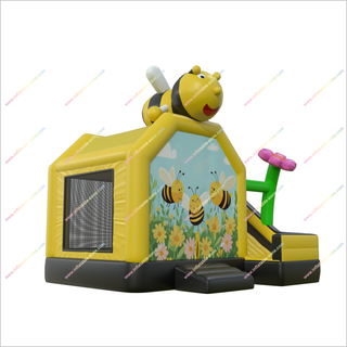 Bee Party Decorations Inflatable Bounce House Slides Home Gym Combo Bouncy Castle With Slide For Sale