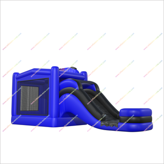 Blue Game Water Bounce House And Slide Good Combo Inflatable Castle Water Slide Jumper Rental Near Me - Inflatable-Zone