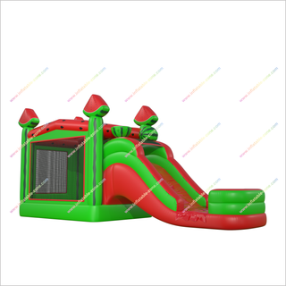 Inflatable Watermelon Jumpy House Water Slide Combo Exercises Bouncy Castle Slide Water Inflatable Small Swimming Pool - Inflatable-Zone