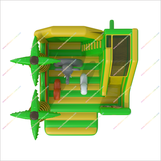 Jungle Themed Inflatable Bouncer And Slide Combo Design Inflatable Safety Outdoor Playhouse With Slide