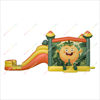 Best Cantaloupe Bounce House Slide Water Inflatable Fun Jumping Castle With Water Slide Combo Near Me - Inflatable-Zone