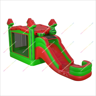 Inflatable Watermelon Jumpy House Water Slide Combo Exercises Bouncy Castle Slide Water Inflatable Small Swimming Pool - Inflatable-Zone