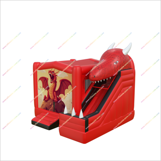 Red Dragon Jumping Castle Slide Hire Inflatable Outdoor Games Bouncy House With A Slide Combo Cool - Inflatable-Zone