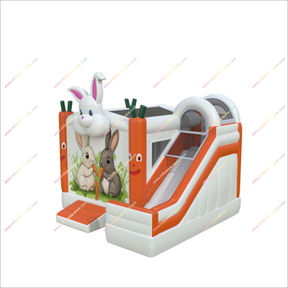 Adorable Bunny Jumping Castle Slides Combo Joy Inflatable Outdoor Playground Bounce House And Slide For Sale