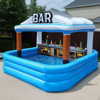 Inflatable Bar Pool Inflatable Pub Bar with Water Pool Party Event