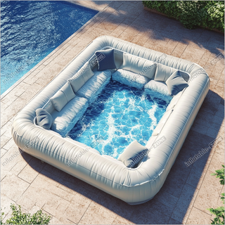 Luxury Large Inflatable Sofa Pool Nearby Outdoor Play Ground Sofa Swimming Pool Games For Fun