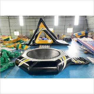 Water Toys Inflatable Floating Splash Slide Combo Inflatable Water Trampoline Bouncer For Adults And Kids