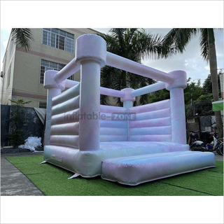 Commercial Tie Dye Inflatable Wedding Castle White Jumper Bouncer Colorful Bounce House For Party And Events