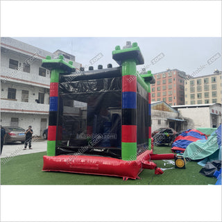 Best Bouncy Castle Inflatable Block Dual Lane Combo Backyard Bounce House With Slide