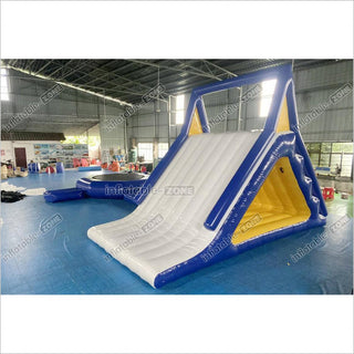 Commercial Large Inflatable Water Floating Slides Combo Inflatable Trampoline Sea Sports Games