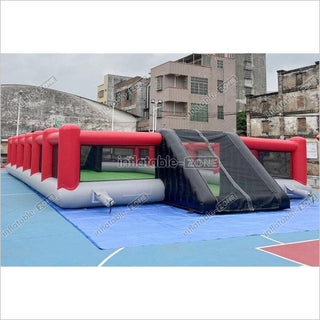 Outdoor Inflatable Football Pitch Playground Giant Inflatable Soccer Field For Inflatable Sports Game