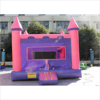 0.55MM PVC Pink And Purple Inflatable Jumping Castle Bounce House For Child