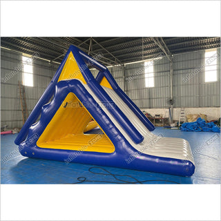 Commercial Large Inflatable Water Floating Slides Combo Inflatable Trampoline Sea Sports Games