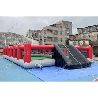 Outdoor Inflatable Football Pitch Playground Giant Inflatable Soccer Field For Inflatable Sports Game