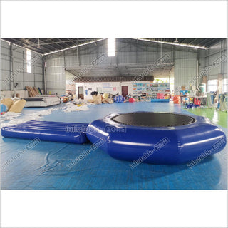 Commercial Large Inflatable Water Floating Slides Combo Inflatable Trampoline Sea Sports Games