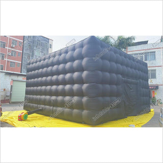 Black Giant Inflatable Cube Tent Party Disco Booth Nightclub Outdoor Inflatable Disco Tent