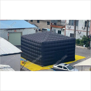 Black Giant Inflatable Cube Tent Party Disco Booth Nightclub Outdoor Inflatable Disco Tent