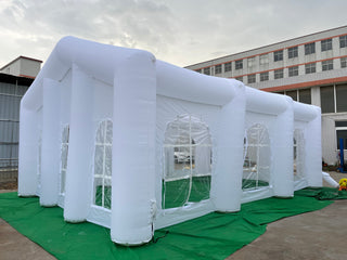 Outdoor White L Inflatable Wedding Party Tent Dining Room Inflatable Camping Tent Blow Up Tent