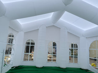 Outdoor White L Inflatable Wedding Party Tent Dining Room Inflatable Camping Tent Blow Up Tent