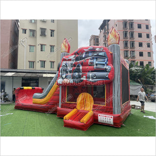 Inflatable Truck Bounce House Slide Combo Adventure All Fun Bouncing Castle Jumping House