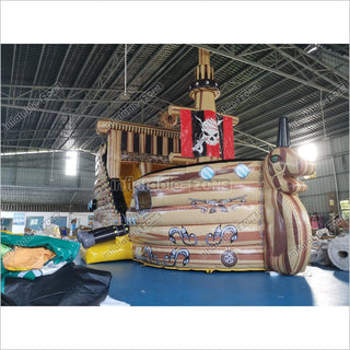 Inflatable Pirate Ship Slide Bouncy House Blow Up Slide Jumper