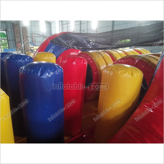 Inflatable Obstacle Course Bouncy Race With Obstacles Bounce House