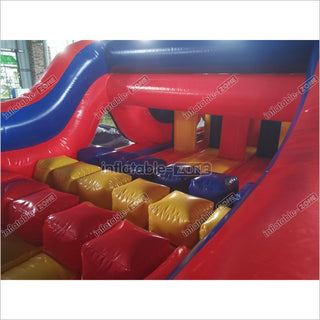 Inflatable Obstacle Course Bouncy Race With Obstacles Bounce House