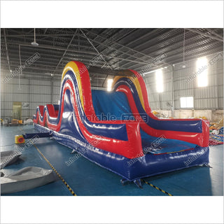 Inflatable Obstacle Course Bouncy Race With Obstacles Bounce House