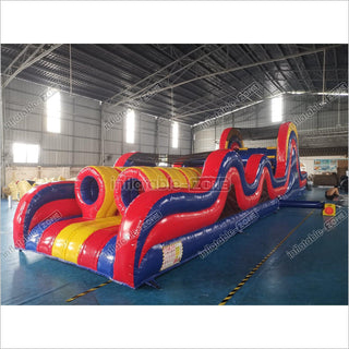 Inflatable Obstacle Course Bouncy Race With Obstacles Bounce House