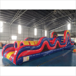 Inflatable Obstacle Course Bouncy Race With Obstacles Bounce House