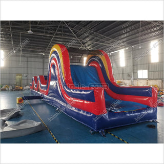 Inflatable Obstacle Course Bouncy Race With Obstacles Bounce House