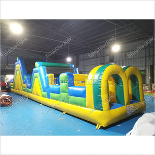 Inflatable Backyard Obstacle Course Slide Ninja Playgrounds Obstacle Course Bouncy Castle