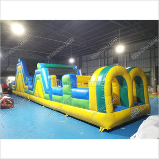 Inflatable Backyard Obstacle Course Slide Ninja Playgrounds Obstacle Course Bouncy Castle