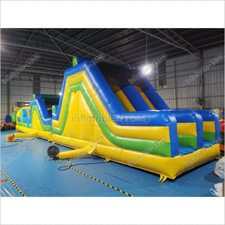 Inflatable Backyard Obstacle Course Slide Ninja Playgrounds Obstacle Course Bouncy Castle