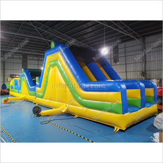 Inflatable Backyard Obstacle Course Slide Ninja Playgrounds Obstacle Course Bouncy Castle