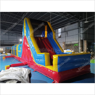 Team Playground Inflatable Obstacle Course Best Blow Up Backyard Climbing Bouncy Castle House