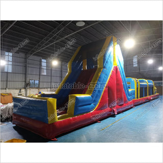 Team Playground Inflatable Obstacle Course Best Blow Up Backyard Climbing Bouncy Castle House