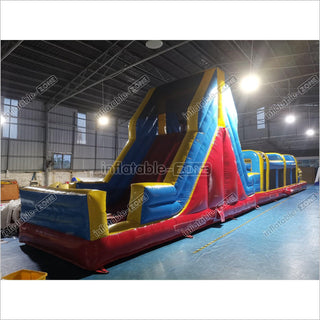 Team Playground Inflatable Obstacle Course Best Blow Up Backyard Climbing Bouncy Castle House