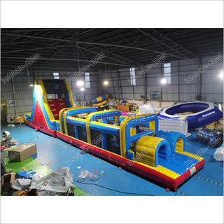 Team Playground Inflatable Obstacle Course Best Blow Up Backyard Climbing Bouncy Castle House