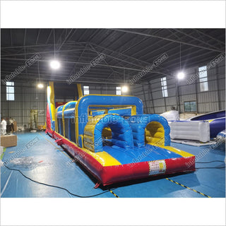 Team Playground Inflatable Obstacle Course Best Blow Up Backyard Climbing Bouncy Castle House