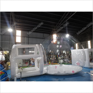 Big Inflatable Balloon Bubble House Tent With Tunnel Clear Inflatable Dome Igloo Tent