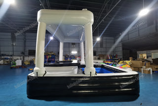 Relaxing Inflatable Pool Bar Water Inflatable Floating Pool Table Sports Bar For Private Parties