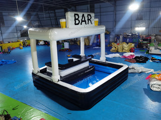 Relaxing Inflatable Pool Bar Water Inflatable Floating Pool Table Sports Bar For Private Parties