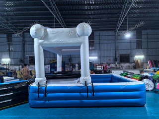 White Blue Black Inflatable Pool Bar Sport Bar Pool Table Inflatable Soft Play Near Me Floating Pool Toy