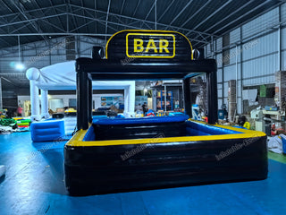 Black Yellow Blue Inflatable Pool Bar Party Soft Play Swimming Pool Floating Sport Bar With Pool Table