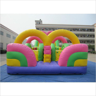 Colourful Big Bounce House Outdoor Games Bounce House Obstacle Course For Fun