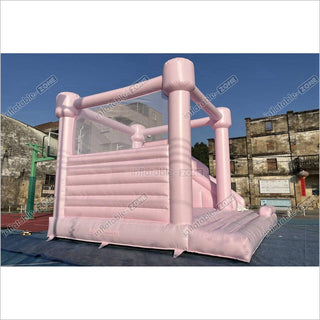 Pink Bounce House Combo Commercial Inflatable Slide Wedding Jumping Castle For Wedding Birthday Party